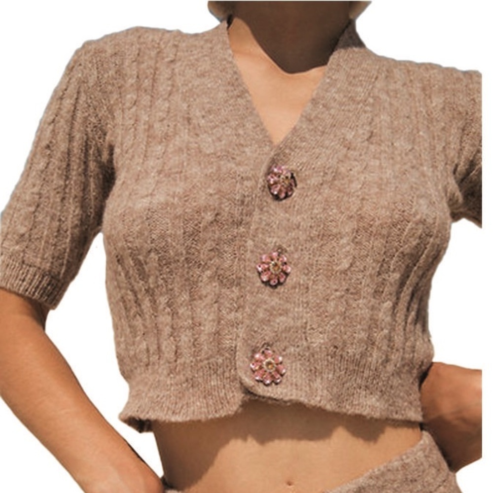 Tach Clothing Kira Cardigan in Light Brown sz XS